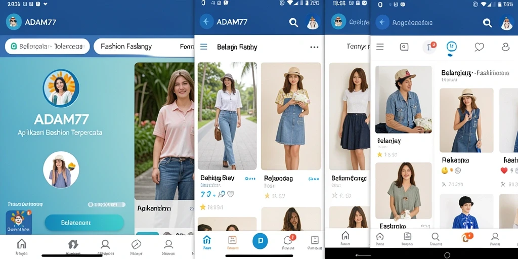 Tampilan antarmuka ADAM77 yang menarik dan fungsional.