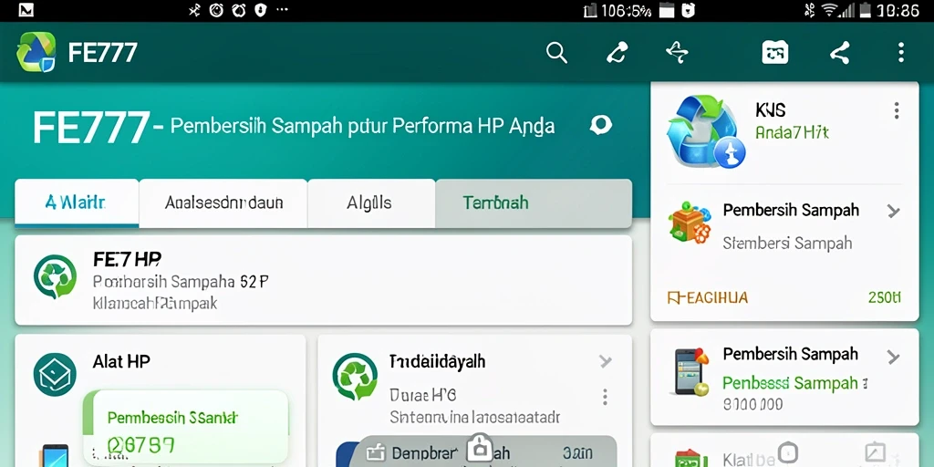 Tampilan antarmuka FE777 yang sederhana dan mudah digunakan.