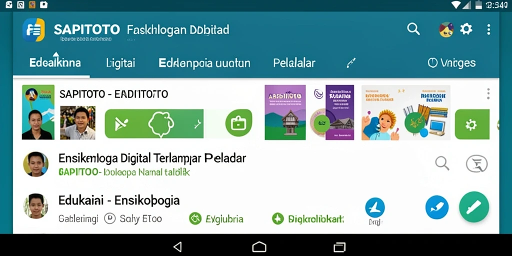 Tampilan antarmuka pengguna SAPITOTO yang informatif dan menarik.