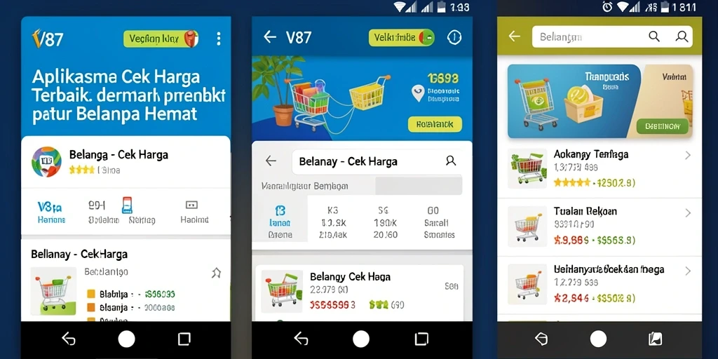 Tampilan antarmuka V87 yang user-friendly untuk Cek Harga.