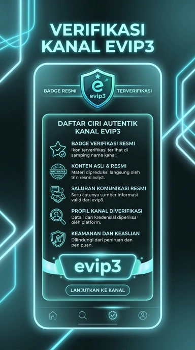 Tampilan kanal resmi evip3